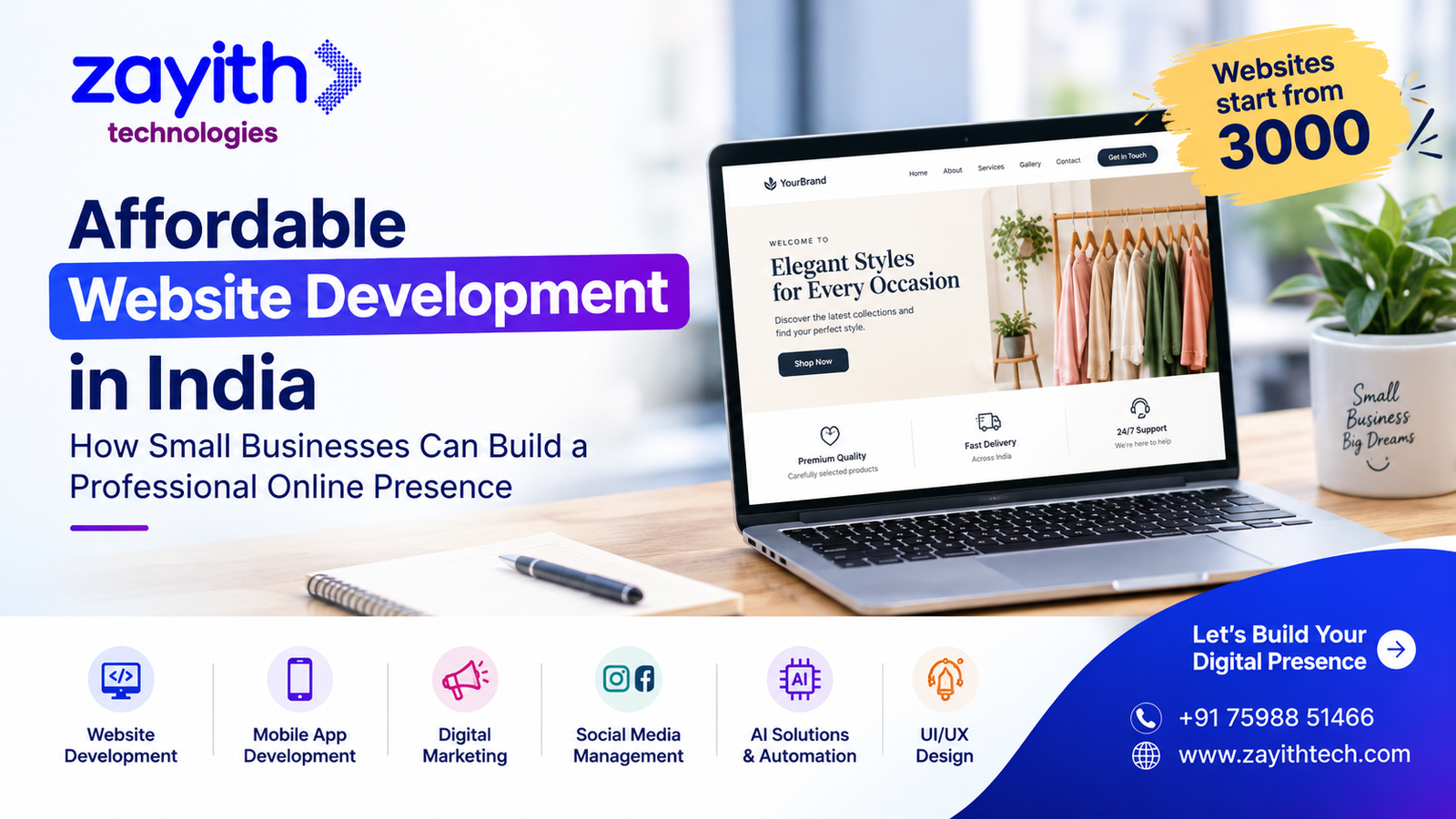 Affordable Website Development in India